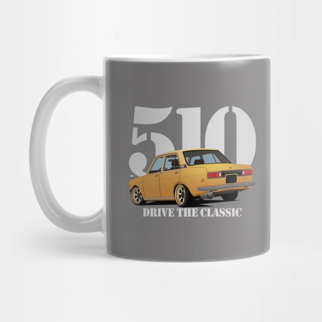 Drive The Classic Car - Datsun 510 (Yellow #2) by Ajie Negara